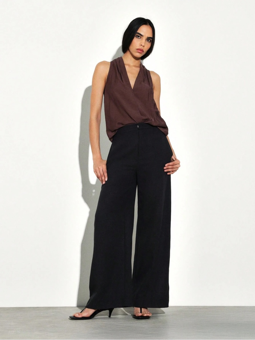 Black Missguided Wideleg Ponte Pants